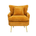 24003 Seat Office, Home, Children'S Use, Princess Chair, Leisure Chair Yellow Corduroy