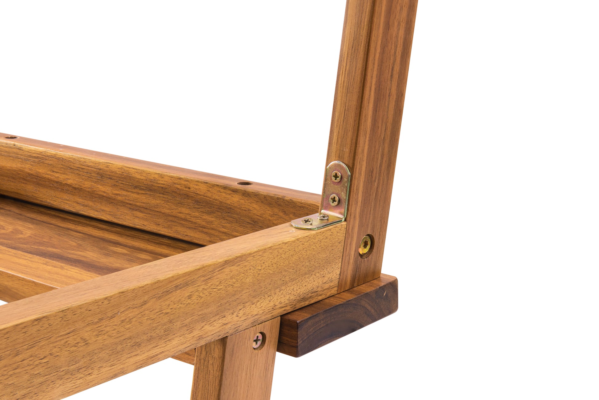 Acacia Wood Two Steps Stool Small Size Rectangle Acacia Wood Light Brown Primary Living Space American Design Acacia Wood