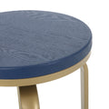 Counter Stool2Pcs Set Blue Metal