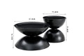 Blck Coffee Round Tables With Storge Movable Table Top Multifunctional End Side Table Matt Black Primary Living Space Casual,Cute,Modern Freestanding Round Coffee & End Tables Round Metal
