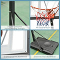 Soozier Portable Basketball Hoop, 8.4 9.8Ft Height Adjustable, Basketball Goal With 34In Backboard And Wheels For Indoor Outdoor Use Black Steel