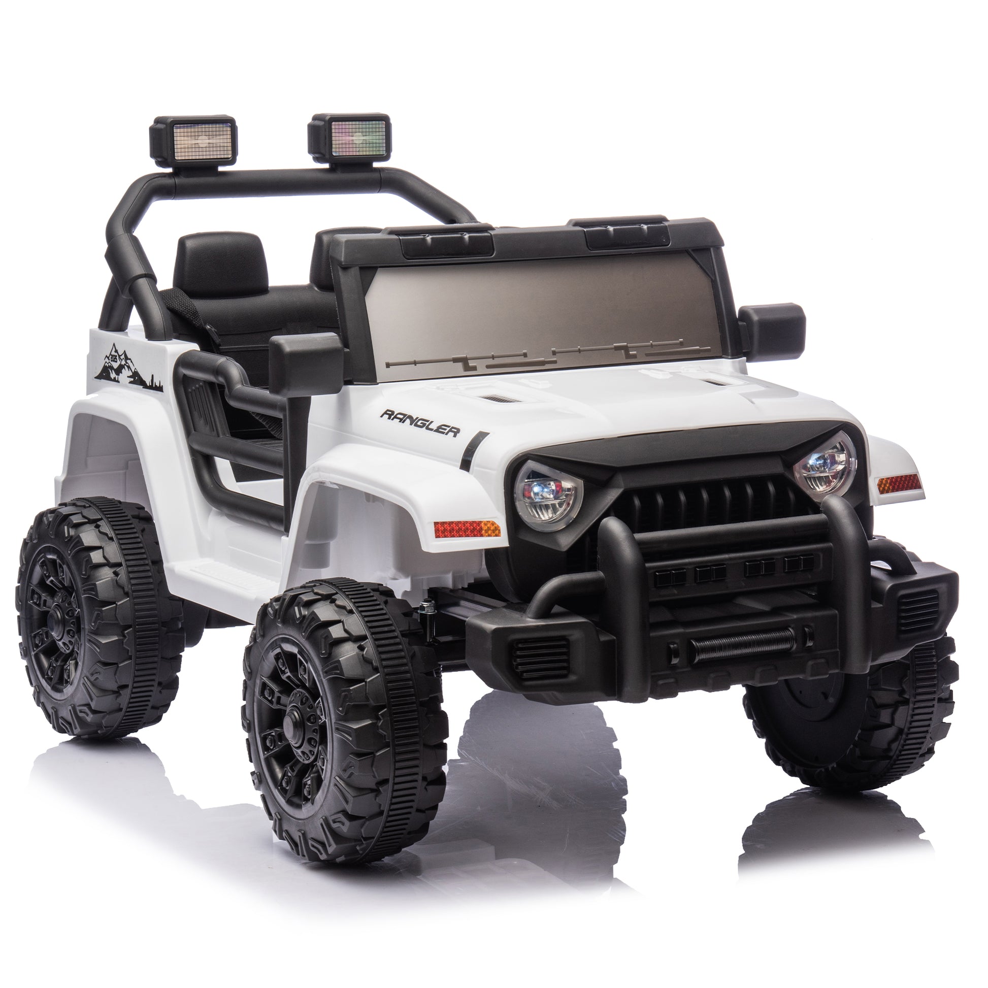 12V Kids Ride On Electric Car W Parents Control,Dual Drive, Four Wheel Suspension,With Music,Bluetooth,Mp3,Usb,With Headlights, Steering Wheel Quick Release,Slow Start For Kids Aged 2 4. Tan