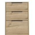 London Dresser, Three Drawers, Superior Top, Hairpin Legs Beige Mdf Engineered Wood