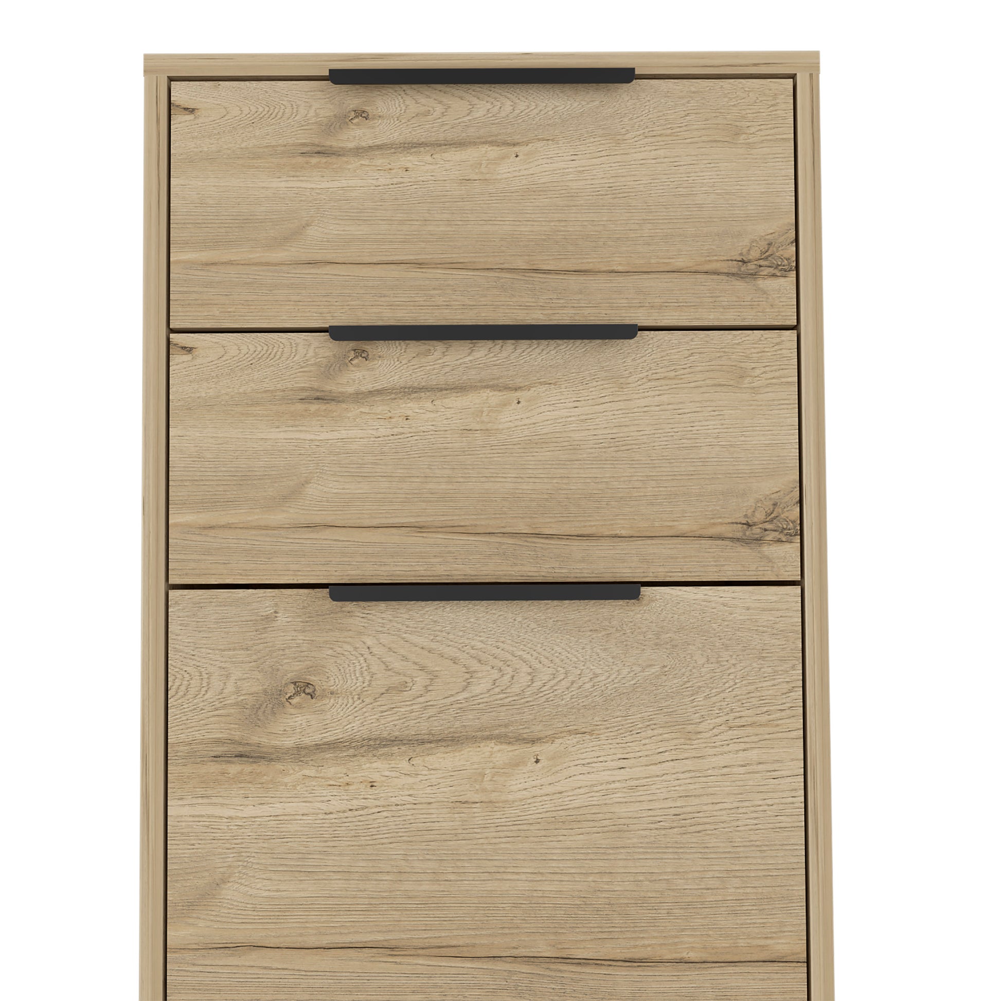 London Dresser, Three Drawers, Superior Top, Hairpin Legs Beige Mdf Engineered Wood