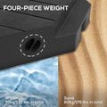 Outsunny 4 Piece Patio Cantilever Umbrella Base Weight Set, Outdoor Offset Umbrella Weights For Umbrella Stand, 132 Lb. Capacity Water Or 176 Lb. Capacity Sand, Black Black Hdpe