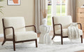 Living Room Accent Arms Bedroom,Office,Apartment, Reading Chair, Single, Faux Leather Brown Brown Wood