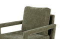 Mid Century Armchairaccent Chair With Chenille Armrest & Soft Cushion For Living Room, Bedroom, Home Office, Study, Forest Green Green Foam Wood Fabric