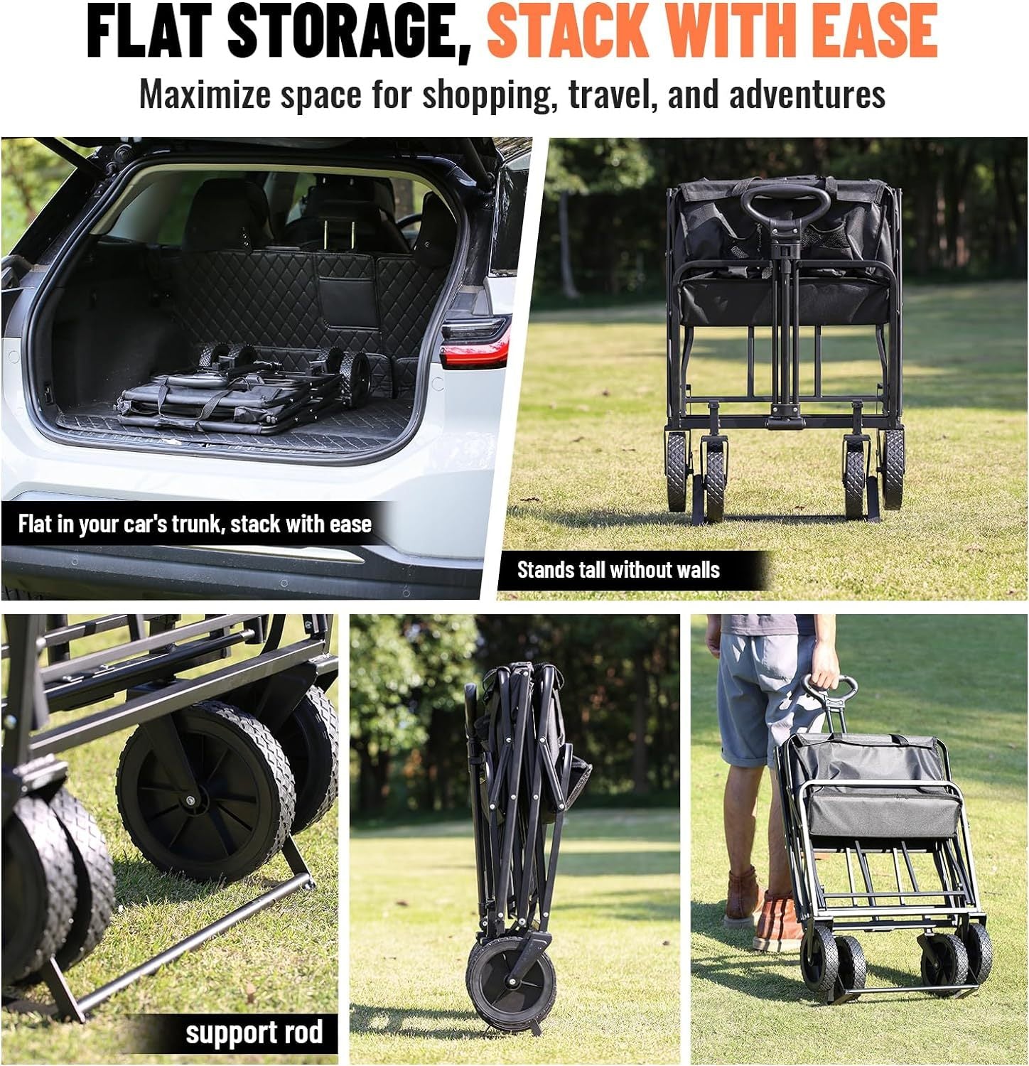 Black 2 Fold Campers Black Metal