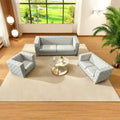 Fx D1 Sofa Set Include Chair Loveseat And Sofa Light Beige Colorlinen & Oak Natural Wood Color Sofa Legs Light Beige Fabric 6 Seat