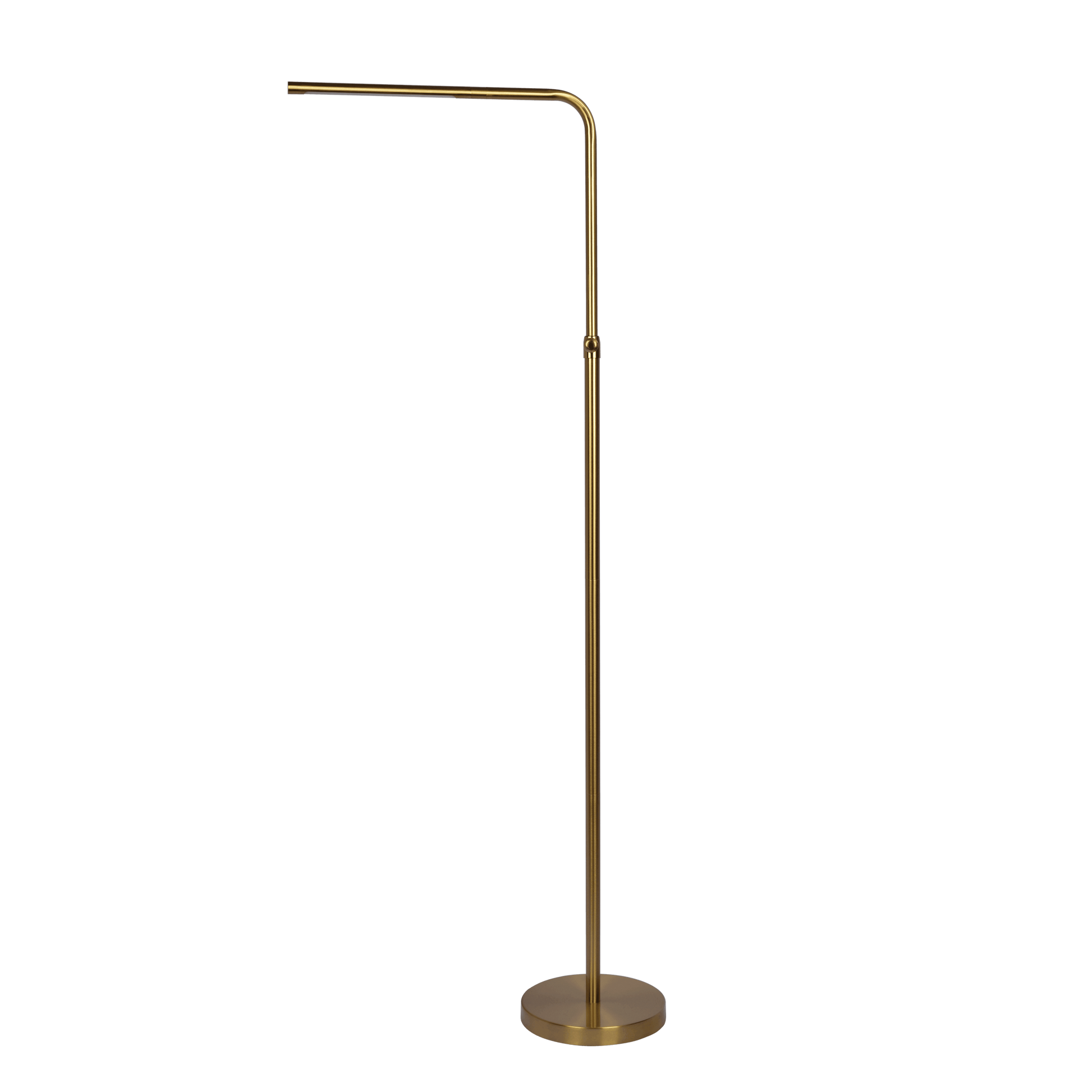 Verve Brassed Gold Floor Lamp With On Off Switch Adjustable Led Round Base Gold Table&Floor Lamps Led Brass,Metal