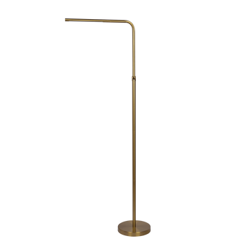 Verve Brassed Gold Floor Lamp With On Off Switch Adjustable Led Round Base Gold Table&Floor Lamps Led Brass,Metal