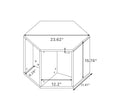 47.24'' Hexagonal Coffee Table Side Table Nightstand Burmese Sumac 2Pcs Black Brown Mdf