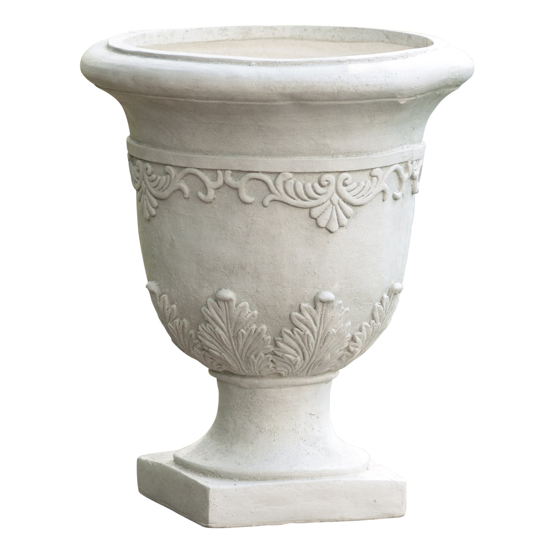 Moroccan Urn Antique White Magnesium Oxide