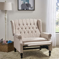 One And Half Seater Recliner Beige Fabric