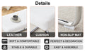 Table And Chair Set. Large Modern Rectangular Table With White Textured Top And Silver Metal Legs. Soft And Comfortable Pu Seats, Faux Leather Upholstered Seats And Sturdy Metal Legs. White Mdf Metal