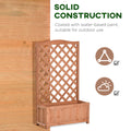 Outsunny Wooden Raised Garden Bed With Trellis, 46