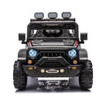 24V Ride On Large Pickup Truck Car For Kids,Ride On 4Wd Toys With Remote Control,Parents Can Assist In Driving,Bluetooth Music Version,Pickup Truck Design With Spacious Storage In The Rear. Black Polypropylene