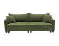 2345 Green Corduroy Fabric, Sofa Can Be Converted Into A Sofa Bed With Two Throw Pillows, Suitable For Living Room And Other Scenes Green Corduroy 3 Seat