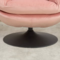 39A Swivel Leisure Chair Lounge Chair Velvet Pink Color With Stool Pink Velvet