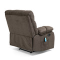 Massage Recliner Brown Polyester