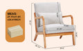 Mid Century Modern Accent Chair, Arm Chair Living Room Chairs With Pillow Upholstered Reading Chair With Solid Wood Frame & Living Room Bedroom Balcony Beige Beige Brown Primary Living Space