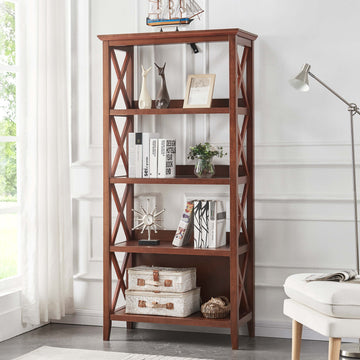 Bookcases, Bookshelf Walnut Wood Mdf