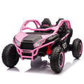 24V Two Seater Kids Ride On Utv W Parents Control,20In Seat Width,400W Super High Power,Four Wheel Suspension,Bluetooth,Mp3,Usb,Led Light,Horn,Rear Storage Space,Speeds 3.73 4.97Mph For Kids Aged 3 . Pink 100 149 Lbs Polypropylene