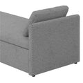 Modern Upholstered Chaise Lounger Daybed With Pillows Small Single Daybed, No Mattress Needed, Perfect For Living Rooms & Home Office,Linen Fabric, Gray Gray Linen