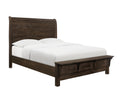 Verna Brown Queen Sleigh Bed Queen Brown Engineered Wood