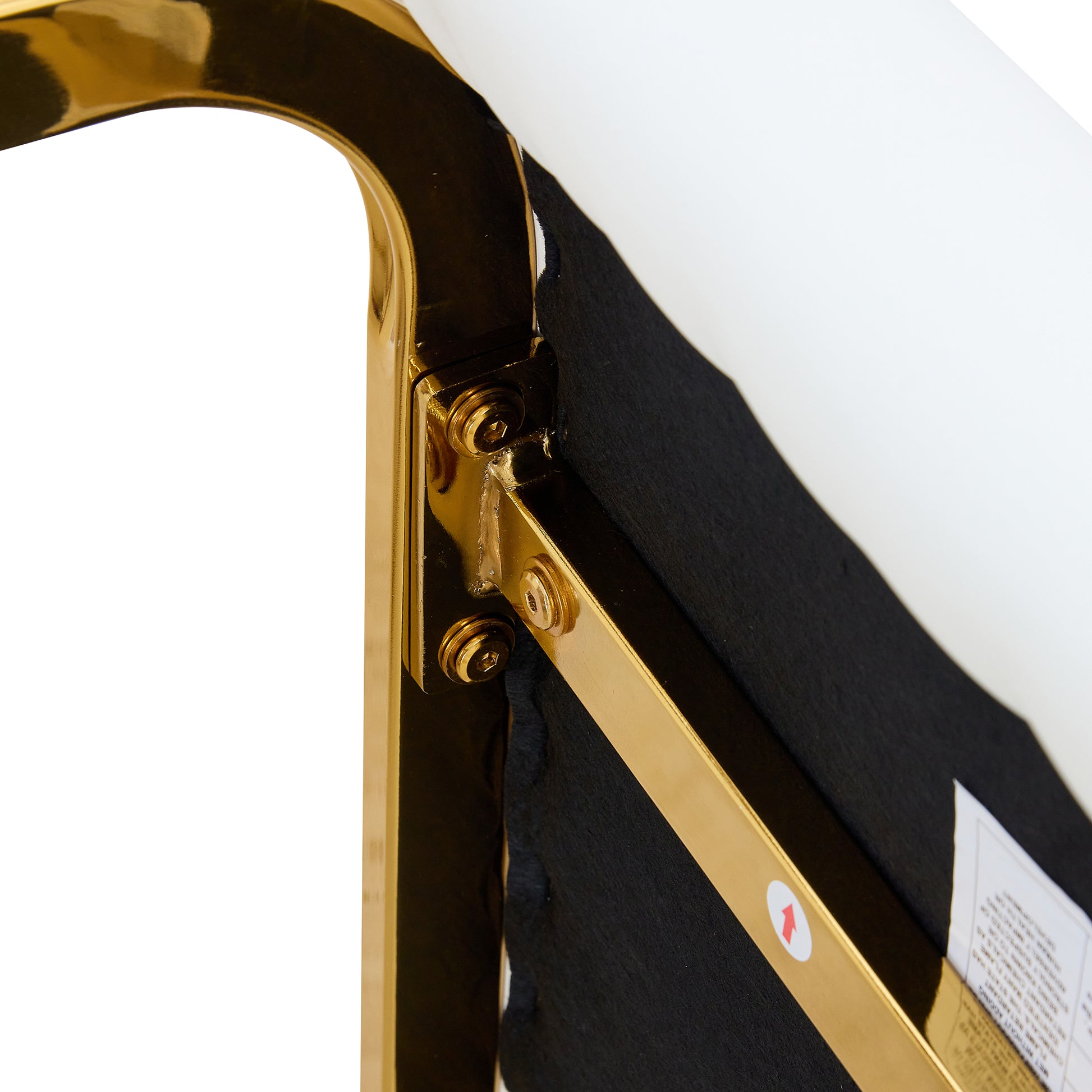 Luxury Simple Arch Chair Set Of 6 White Pu Material High Resilience Dining Chair With Arched Metal Gold Leg. White Gold Metal,Pu