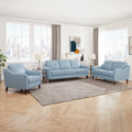 Ersa Leather Chair Blue Memory Foam Genuine Leather