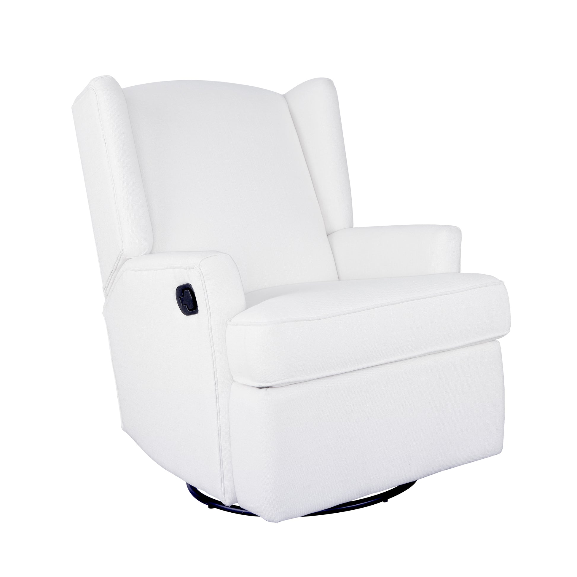 Hemingway Wingback Recliner In White White Fabric