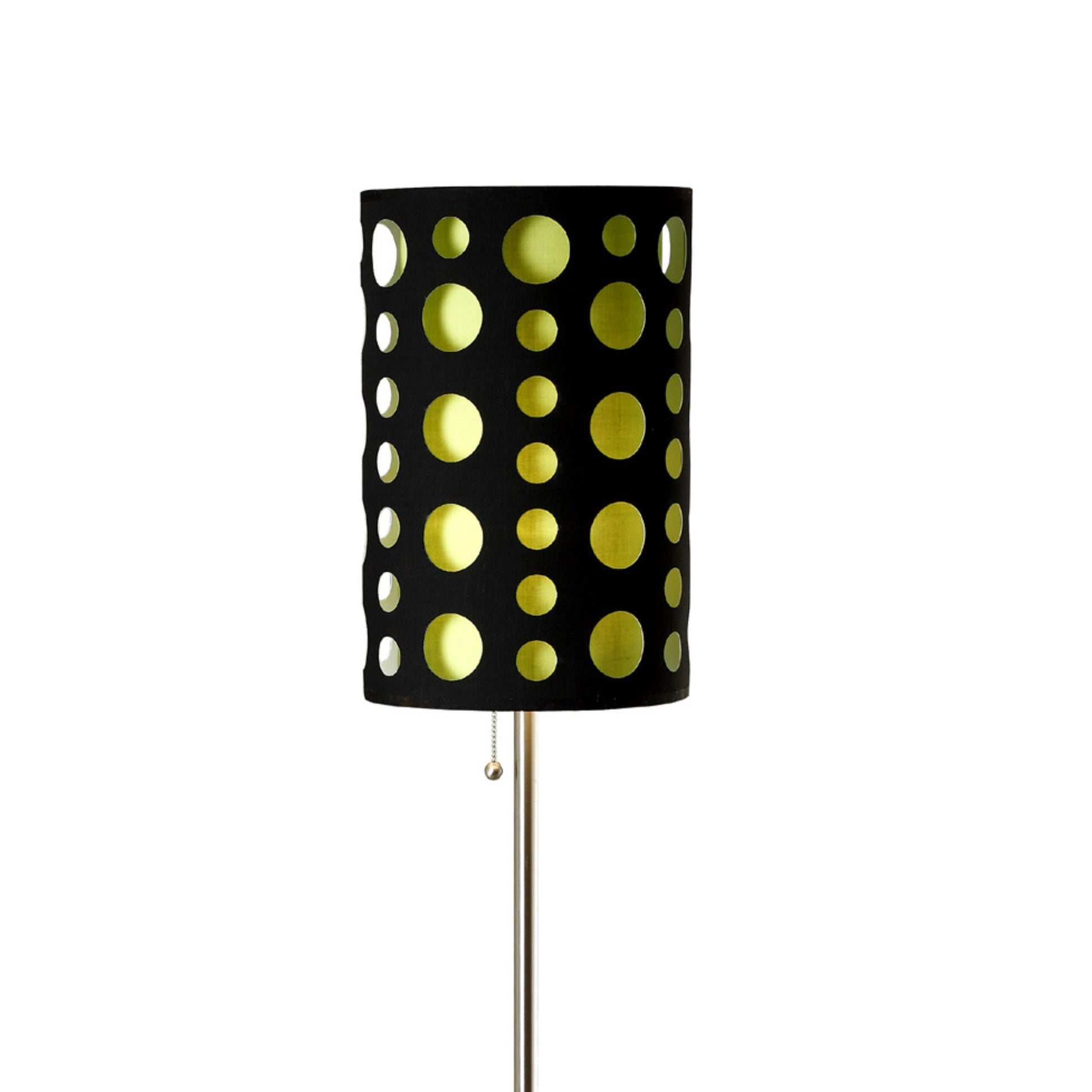 66" Tall Metal Floor Lamp, Retro Design With Black And Green Shade Multicolor Metal