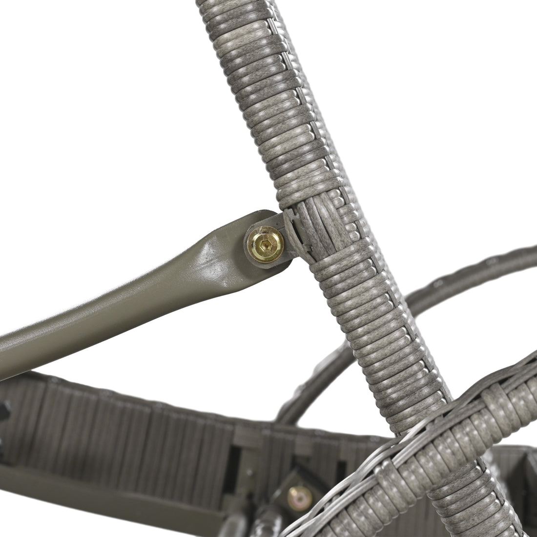 K&K 80'' Outdoor Wicker Chaise Lounge Chairs Set Of 2, Patio Rattan Reclining Chair Pull Out Side Table Adjustable Backrest Ergonomic Wave Design Pool Sunbathing Recliners, Grey No Lounge Grey Seats