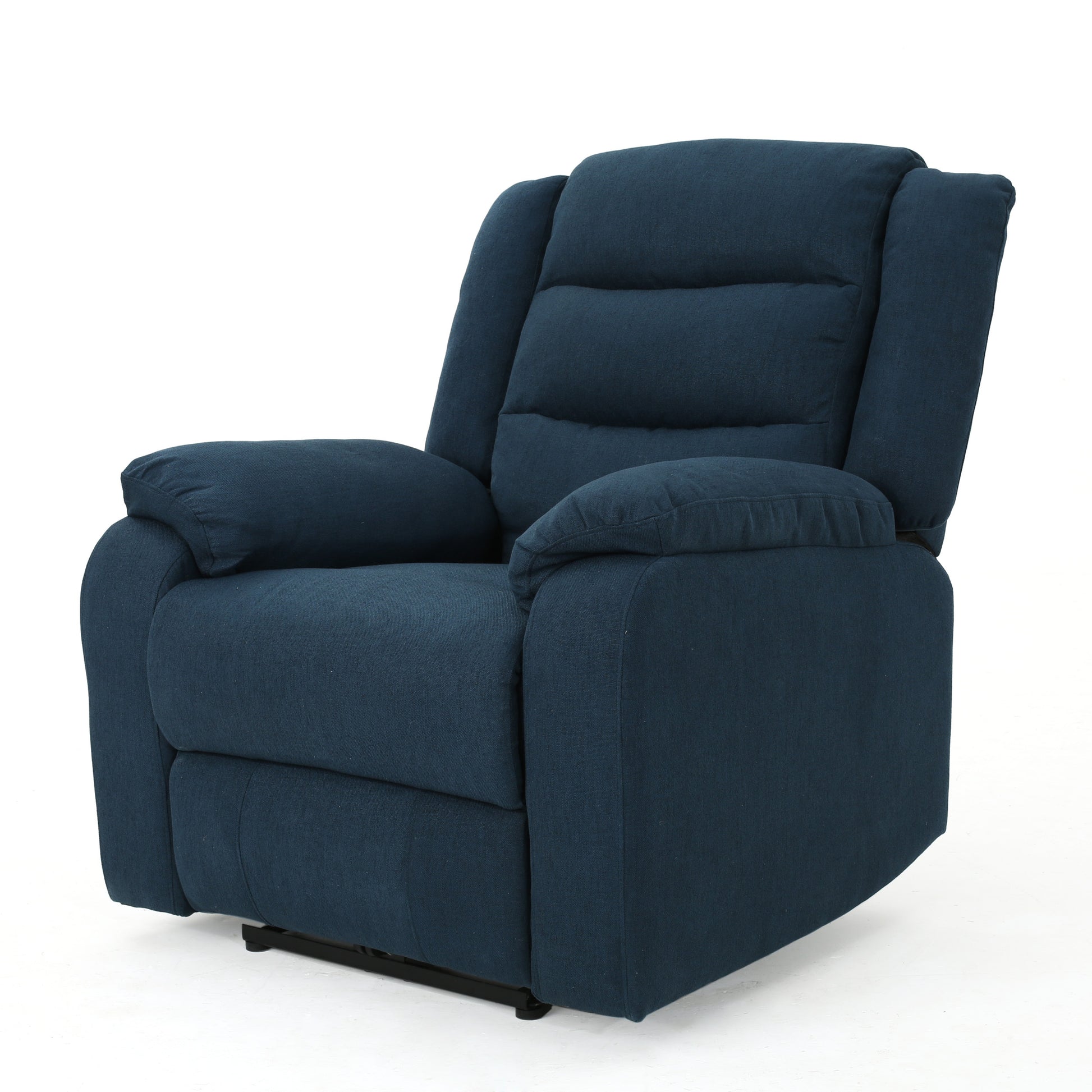 35.04" Wide Power Standard Recliner Navy Blue Fabric