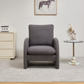 Modern Sherpa Upholstered Accent Chair, Comfortable Living Room Armchair, Lounge Chair For Bedroom, And Office Stylish And Ergonomic Design Gray Foam Sherpa