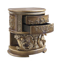 Brown And Gold 2 Drawer Nightstand Brown Gold 2 Drawers Bedroom Rectangle Glam Felt Lined Drawers Wood Plastic