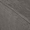 3 Piece Split Corner Pleated Quilted Bedspread Dark Grey Queen Dark Grey Polyester