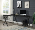 Dazenus Black Finish Computer Desk Black Metal,Synthetic Wood