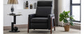 Set Of Two Wood Framed Pu Leather Recliner Chair Adjustable Home Theater Seating With Thick Seat Cushion And Backrest Modern Living Room Recliners, Black Black Pu Pu