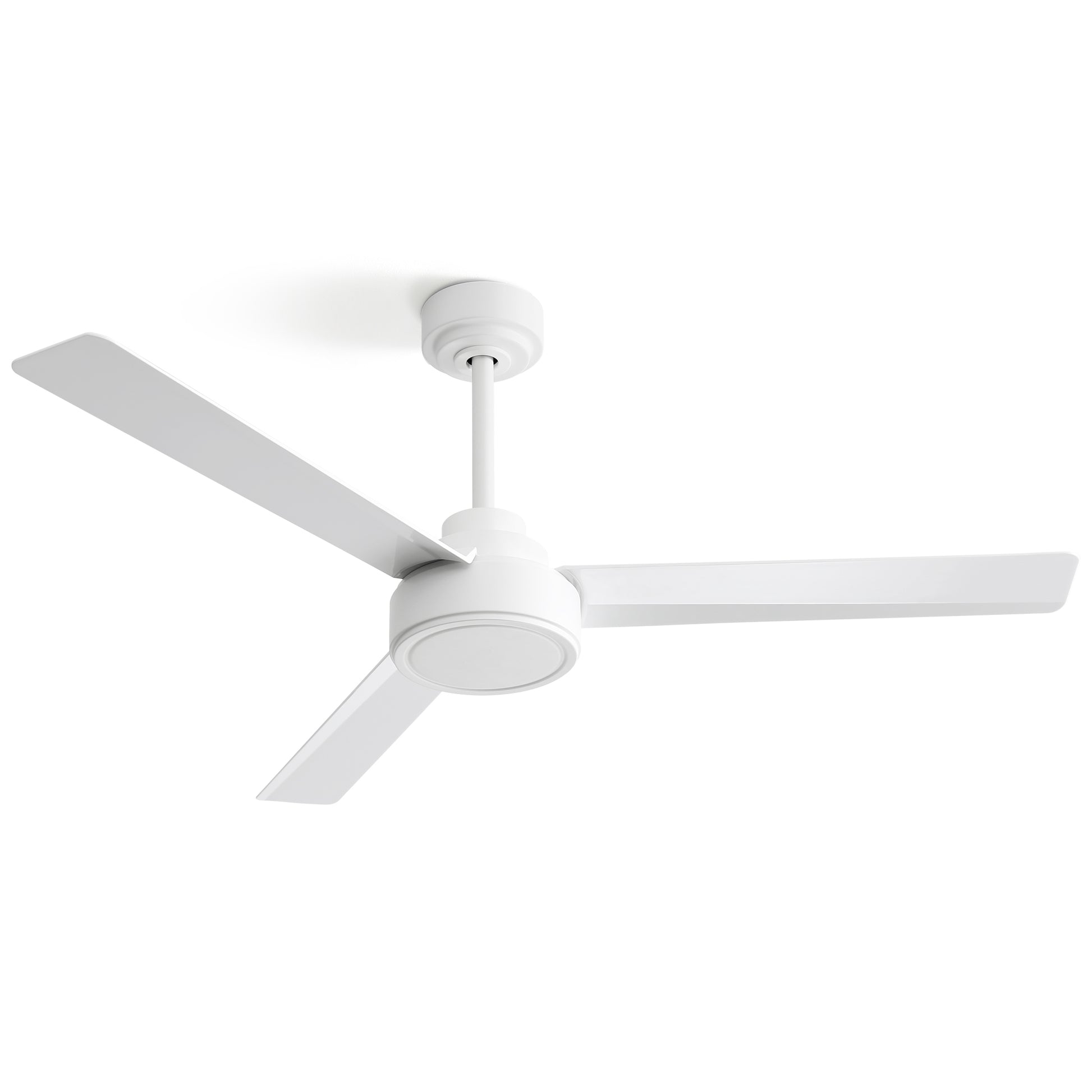 52" Ceiling Fan Without Light, 3 Abs Blades Farmhouse Ceiling Fan With Remote Control 6 Speed Reversible Dc Motor White For Living Room, Bedroom, Kitchen White Abs