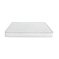 Sofi 6 Inch Twin Size Reversible Mattress, Double Quilting, Pu Foam Core White Fabric Twin