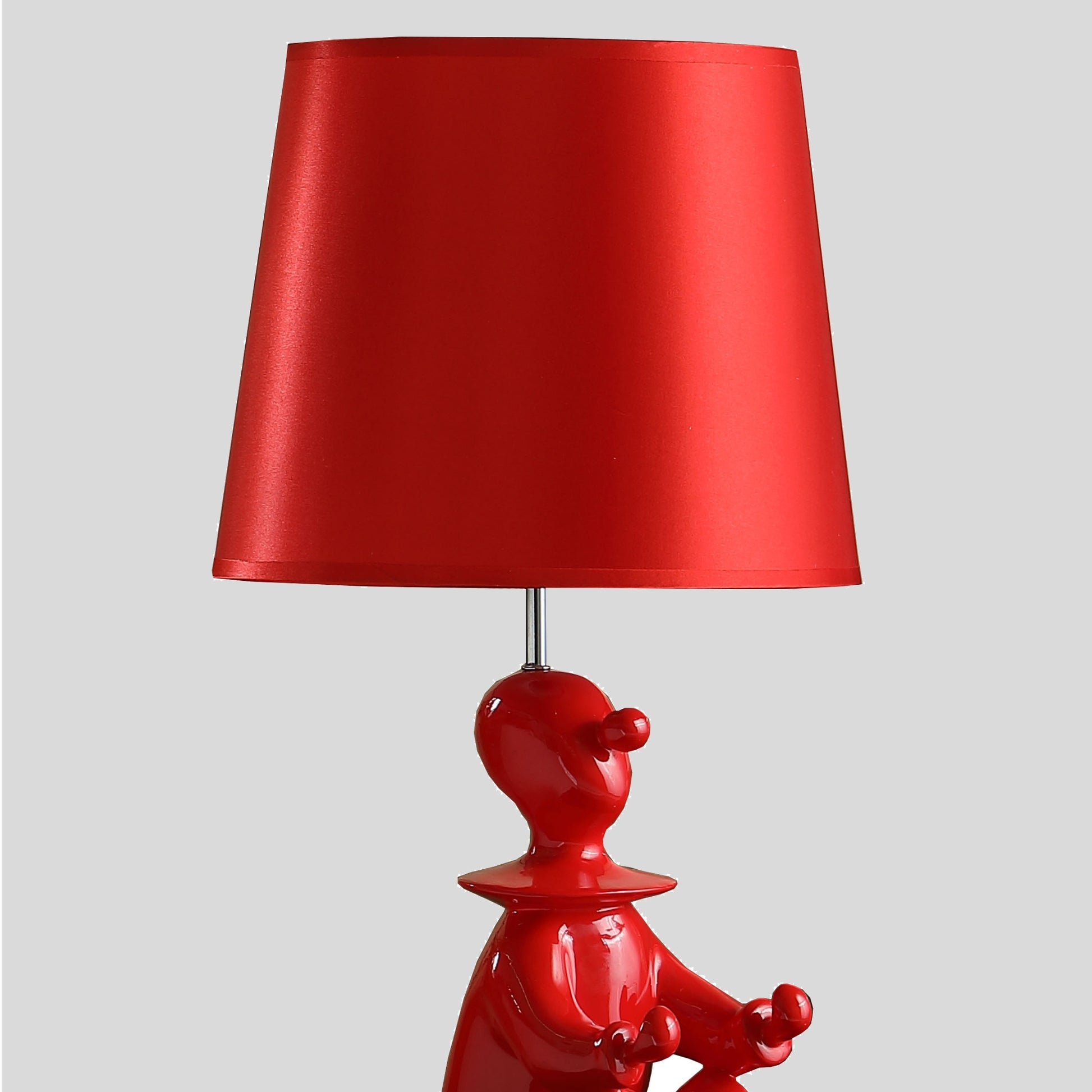 21.25" Red Modern Clown Phone Holder Resin Table Lamp Red Polyresin