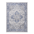 8X10 Blue Grey Oriental Non Shedding Living Room Bedroom Dining Home Office Stylish And Stain Resistant Area Rug Blue Grey Polyester