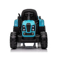 Ride On Tractor With Trailer,24V 400W Powered Electric Tractor Toy W Remote Control,Electric Car For Kids,Three Speed Adjustable,Power Display, Usb,Mp3 ,Bluetooth,Led Light,Two Point Safety Belt. Blue 50 99 Lbs Polypropylene