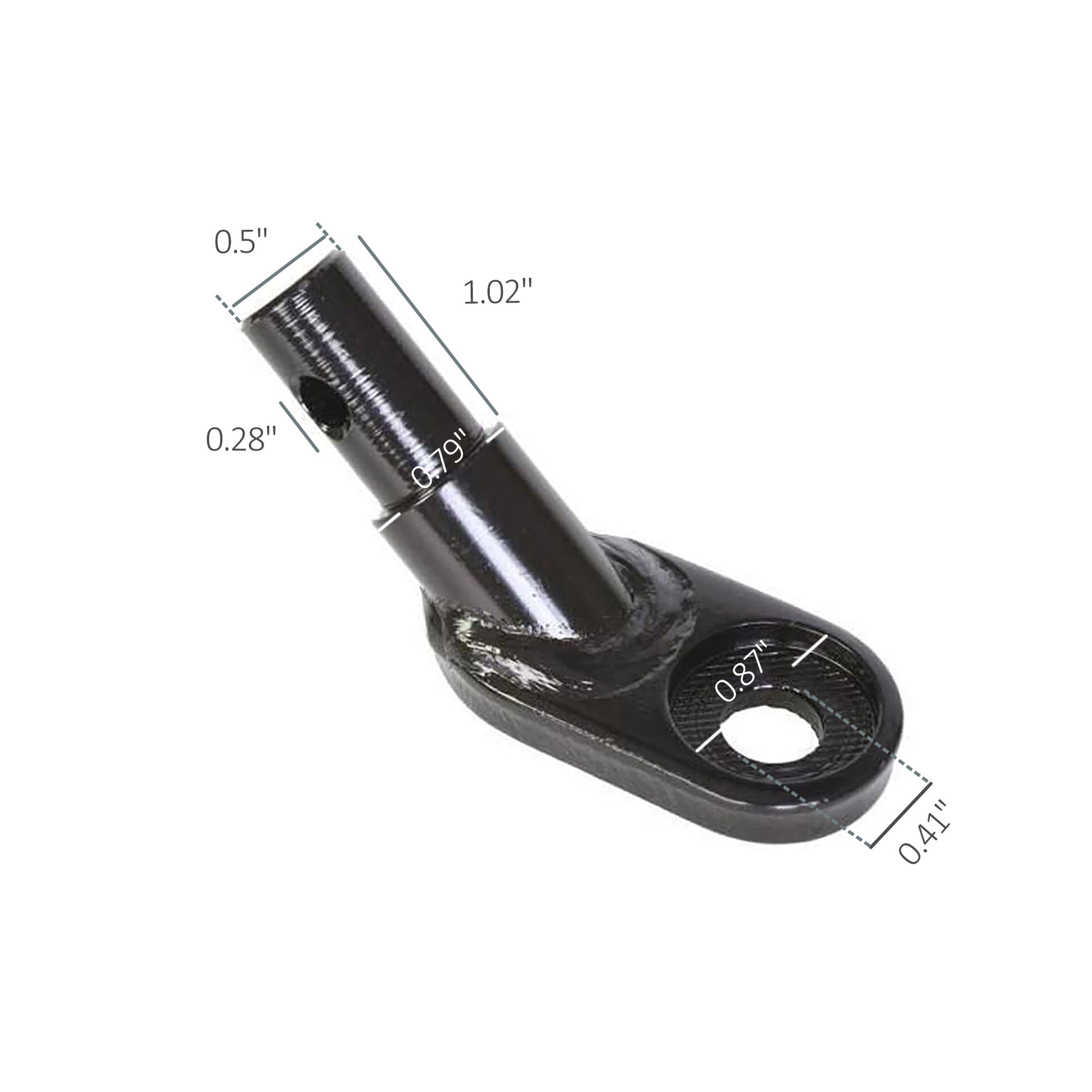Aosom Steel Bike Trailer Coupler Attachment, Type 'B' Bicycle Trailer Hitch Connector For Cargo, Child And Pet Trailers Black Metal