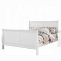 White Queen Bed Box Spring Required Queen White Wood White Traditional Sleigh Wood