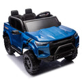 24V10A Two Seater Kids Ride On Electric Pickup, Kids Ride On Toy W Parents Remote Control,4Wd 800W Motors,Two Safety Belts,High Gate Safety Design,Usb,Bluetooth, Speed 2.49 3.73Mph For Kids Aged 3 . Blue 50 99 Lbs Polypropylene