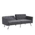 Sofa Bed Convertible Folding Dark Grey Lounge Couch Loveseat Sleeper Sofa Armrests Living Room Bedroom Apartment Reading Room Dark Gray Linen 2 Seat