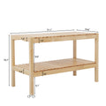 Shoe Bench Birch, 3 Tier Sturdy Shoe Bench, Storage Shoe Organizer, Holds Up To 300Lbs For Entryway Bedroom Living Room Balcony,Natural X Bench Natural Wood Brown Outdoor Stools Primary Living Space Brown Pastoral Birch Wood Shoe Storage Wood Solid Wood